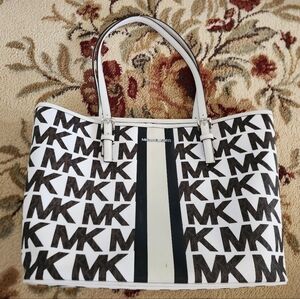 Michael Kors Black and White Tote Bag
